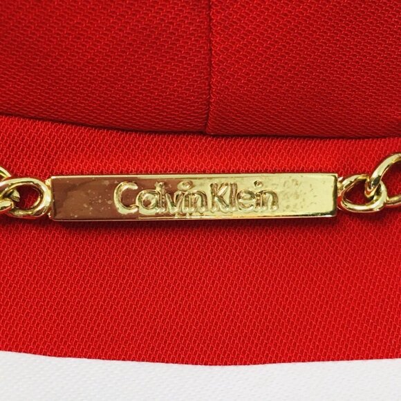 Calvin Klein Womens 2XL Red Jacket Open Front Chic Party Holiday - Picture 10 of 12